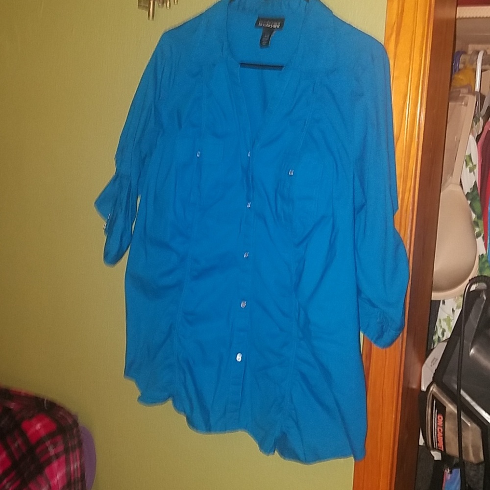 Turquoise Lane Bryant Blouse